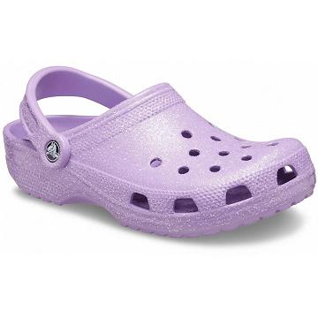 Crocs Classic Glitter Women's Clogs Purple | Australia 0125XYUF